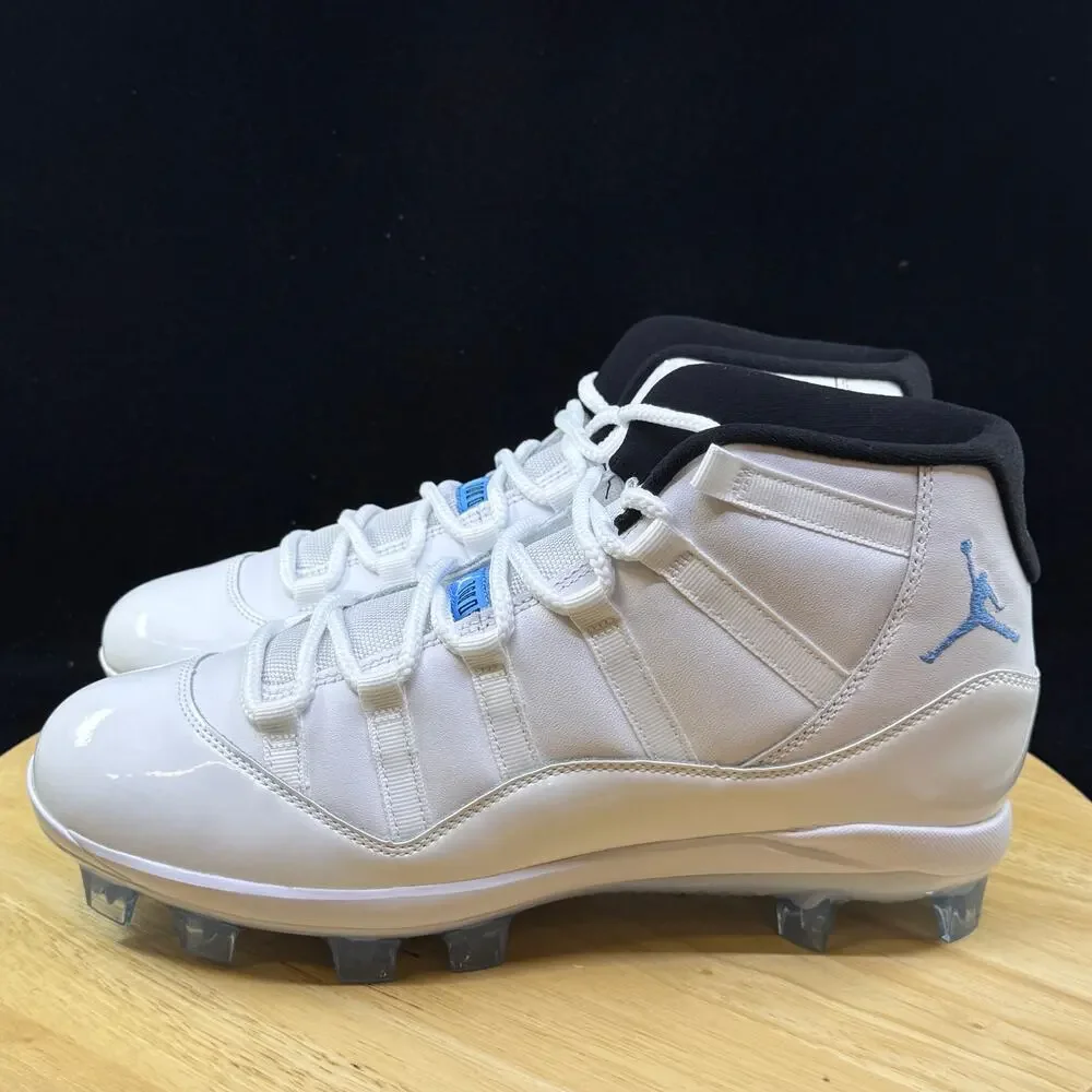 Size 11.5M- Jordan 11 Retro MCS Baseball Cleats White/Legend Blue HM7326-104
